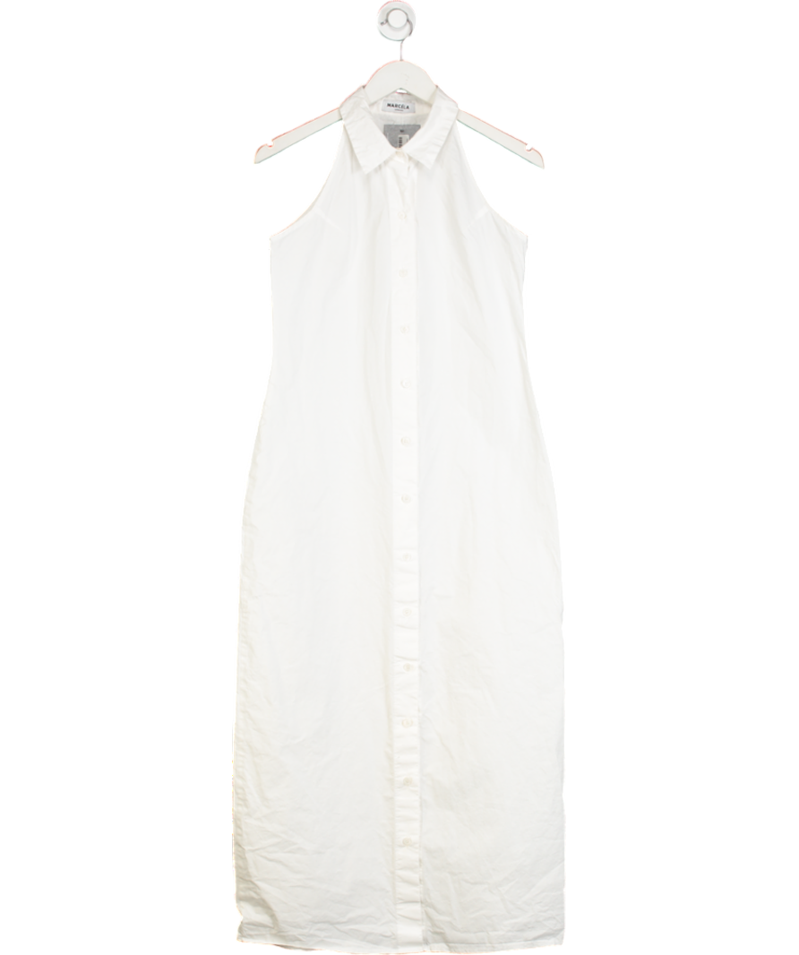 marcela london White Sleeveles Shirt Dress UK S