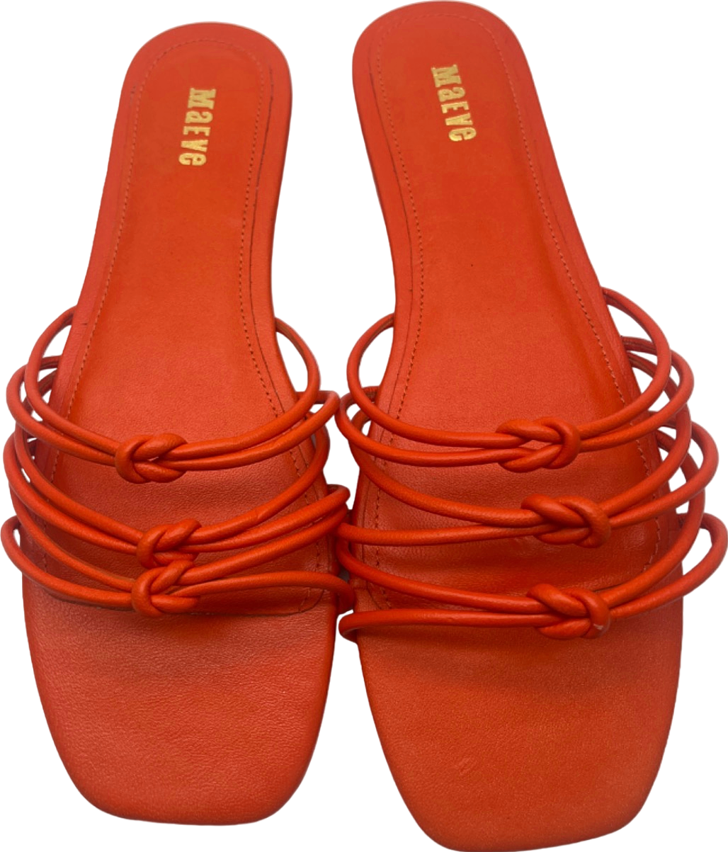 Anthropologie Maeve Orange Strappy Sandals UK 4