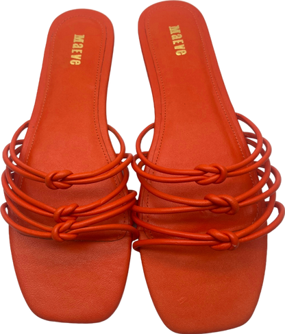 Anthropologie Maeve Orange Strappy Sandals UK 4