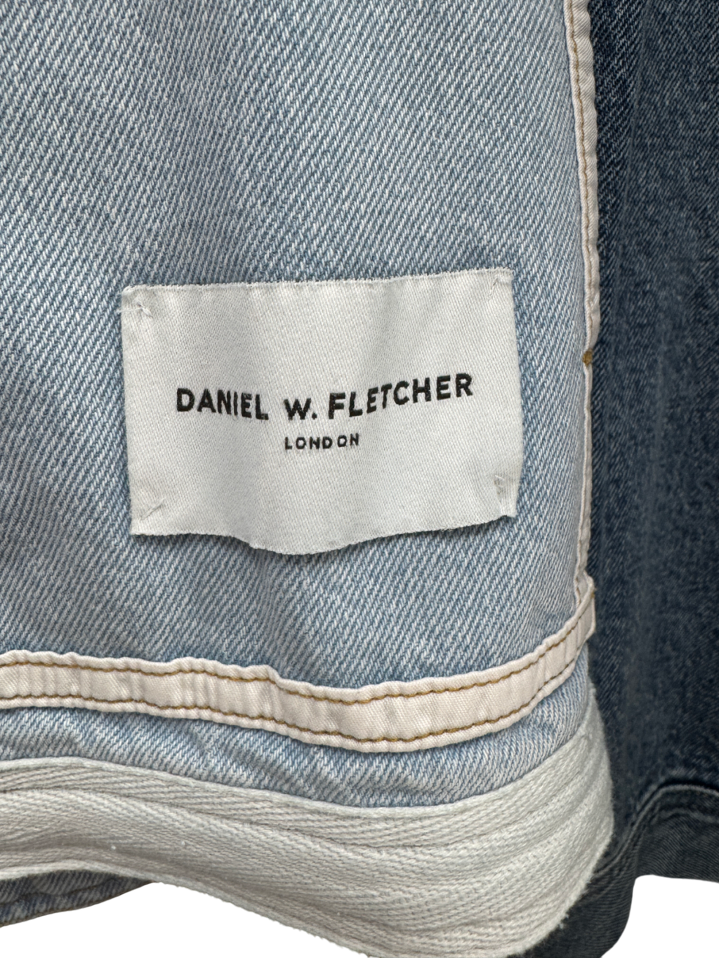 Daniel W.Fletcher Daniel W. Fletcher Blue Denim Contrast Jacket UK S