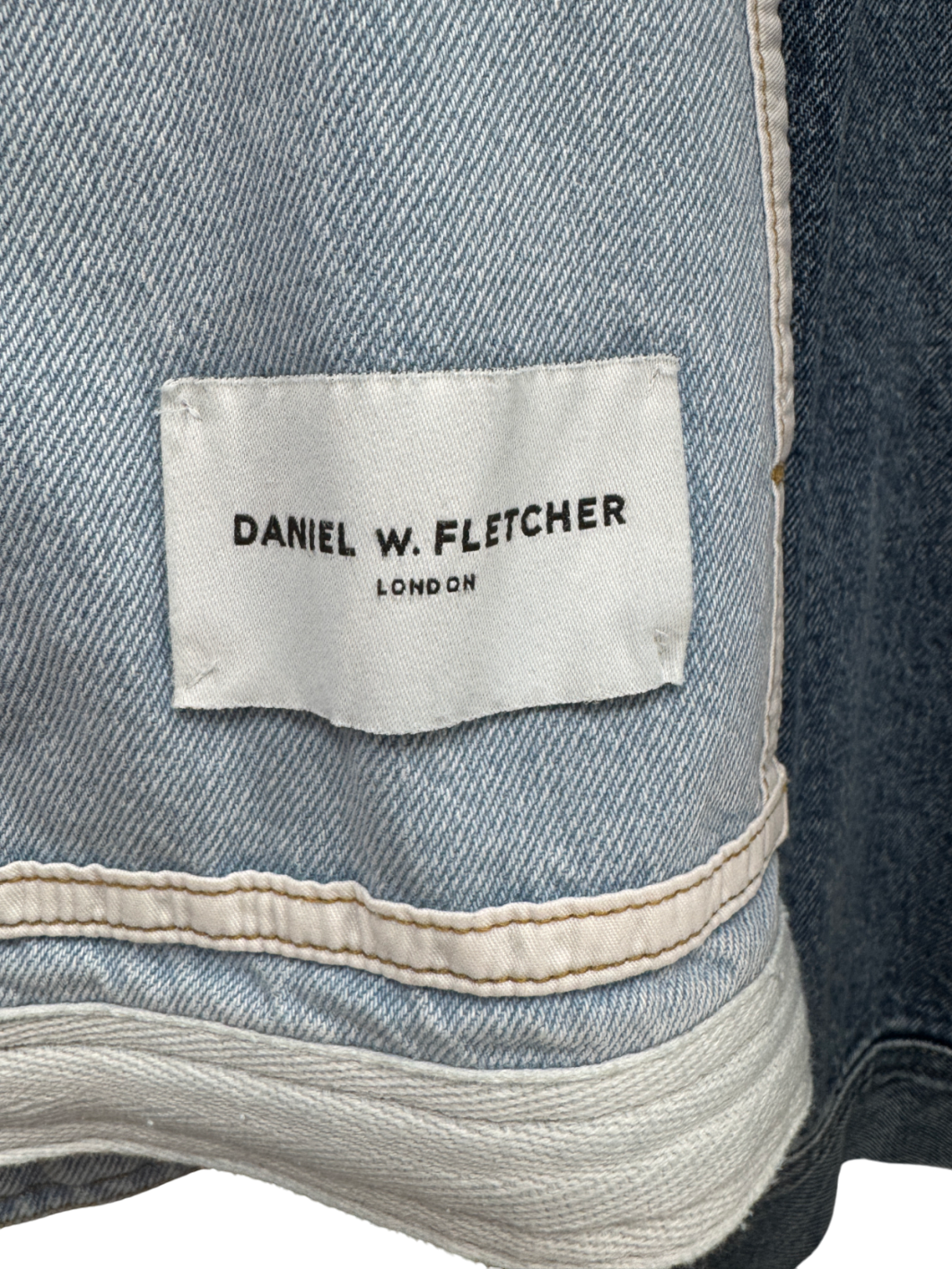 Daniel W.Fletcher Daniel W. Fletcher Blue Denim Contrast Jacket UK S