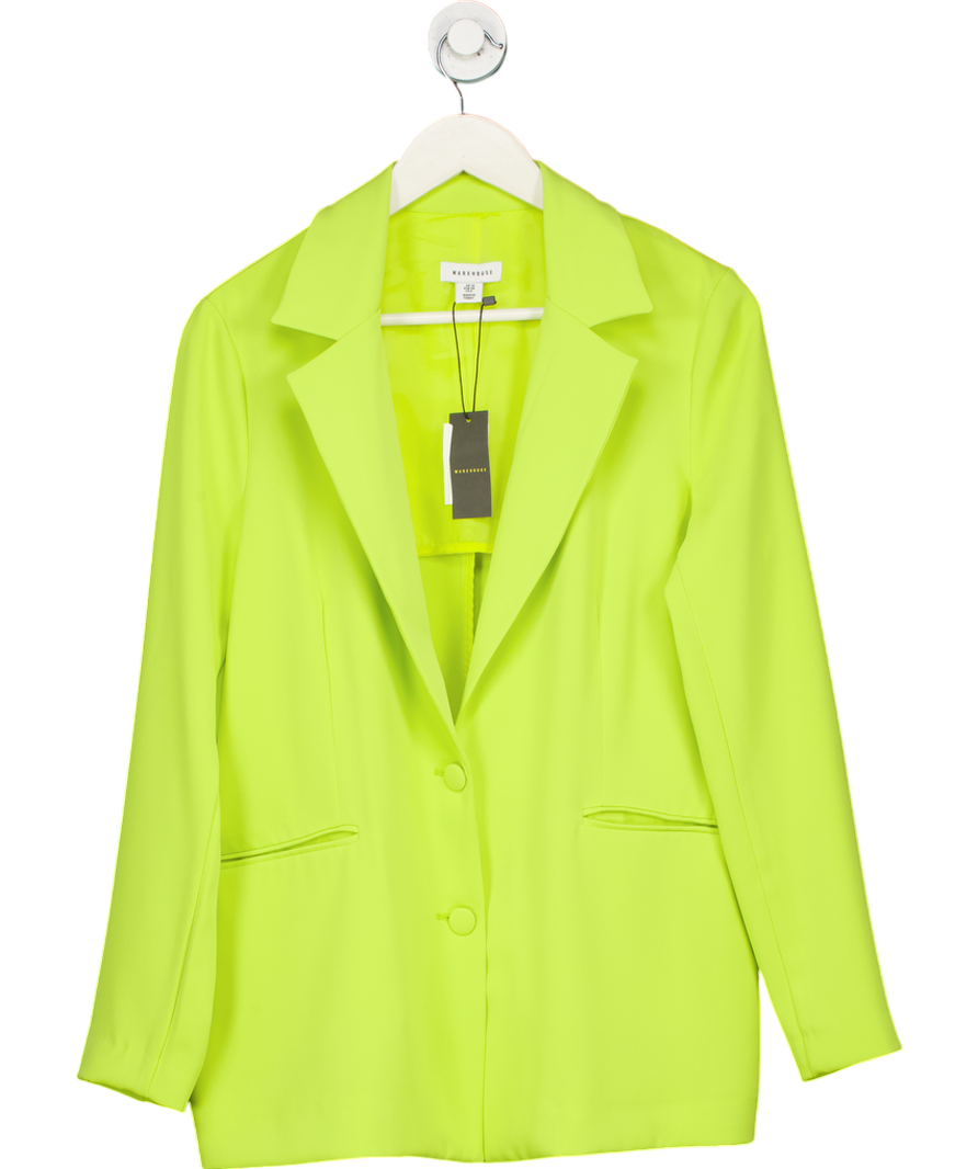 Warehouse Green Fluid Single Breasted Blazer UK 10