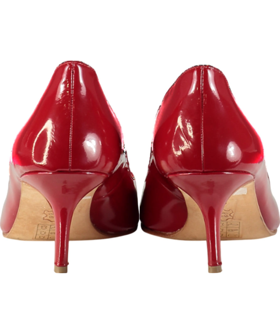 LK Bennett Red Patent Peep Toe Heeled Pumps UK 9 EU 42 👠
