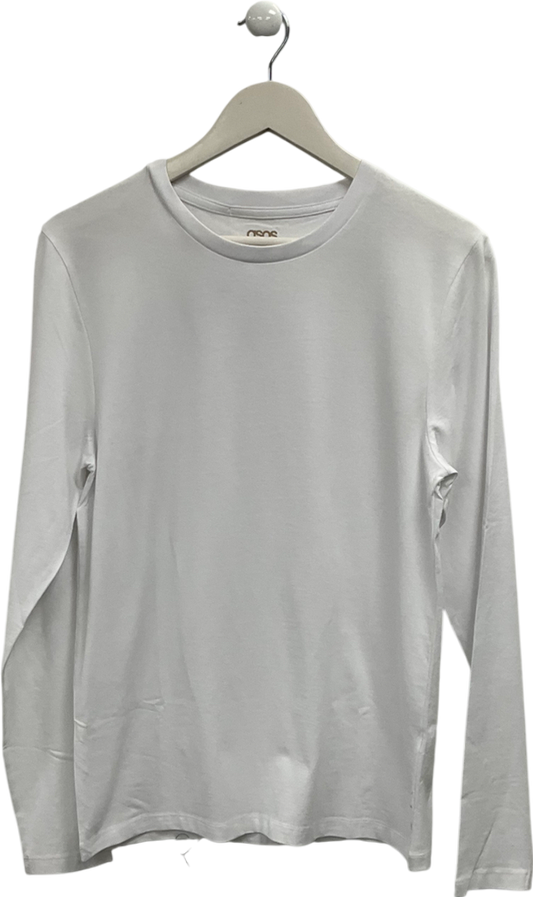 ASOS White Long Sleeve Crew Neck T-shirt UK L