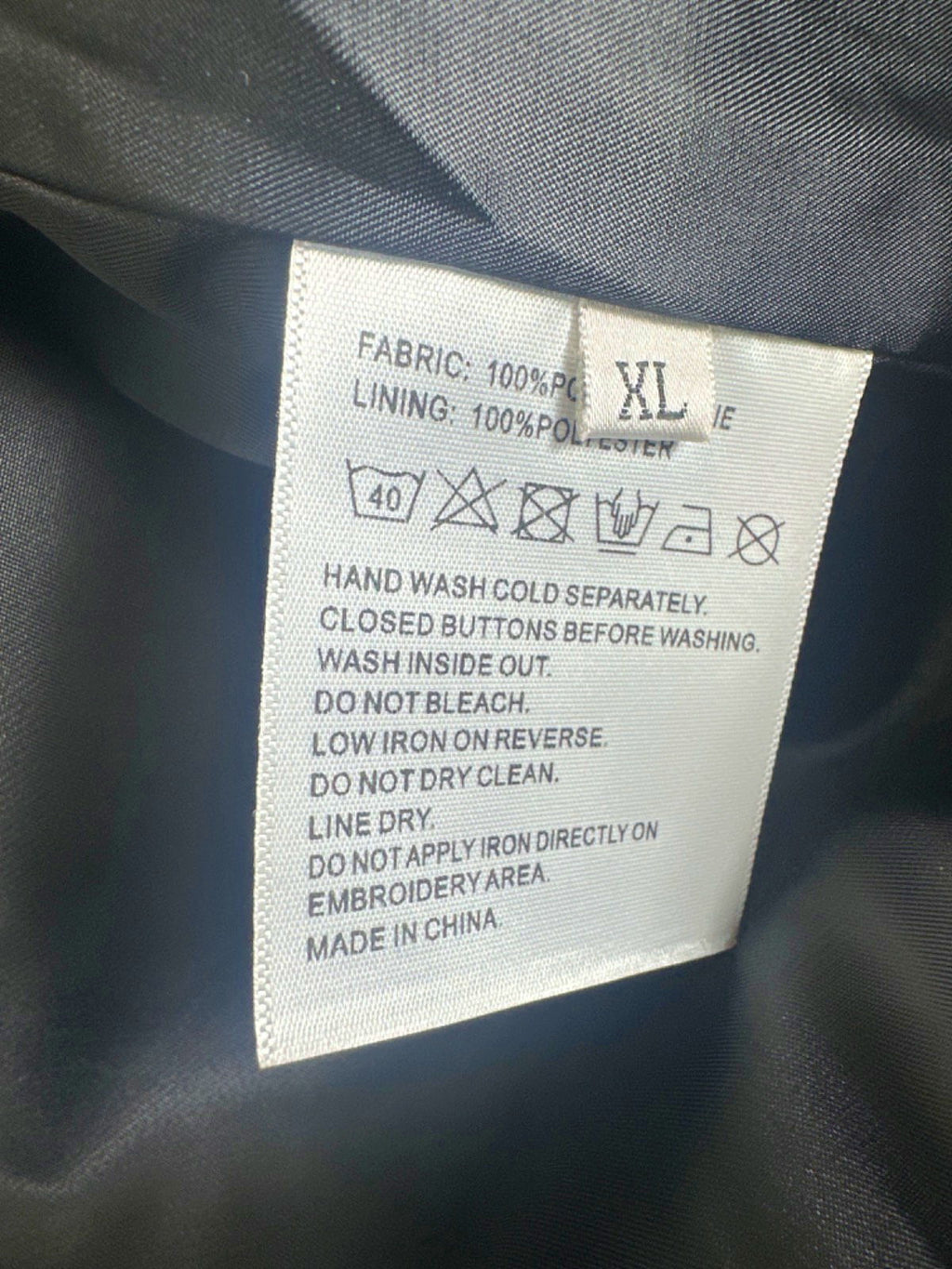 La Fam Black Faux Leather Jacket UK XL