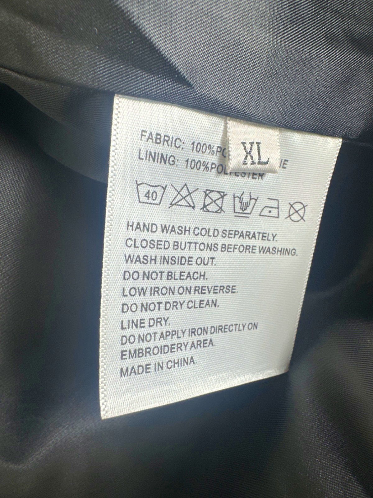 La Fam Black Faux Leather Jacket UK XL