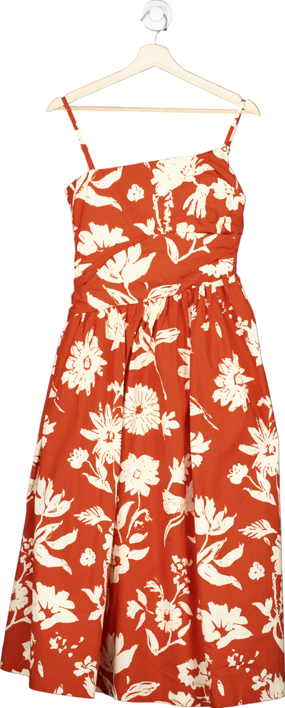 Fabrique Elizabeth Morling Red Floral Dress UK S