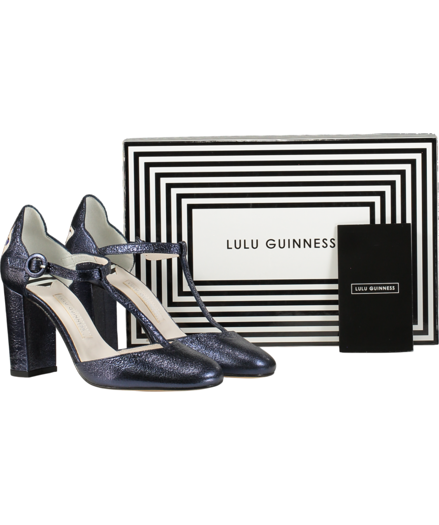 lulu guinness Midnight Blue Sparkle Heels UK 5 EU 38 👠