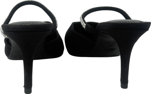 H&M Black Embellished Heeled Mules UK 4 EU 37 👠