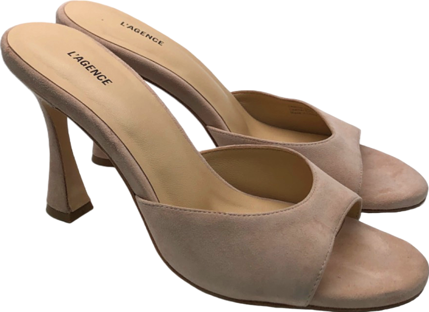 L'Agence Nude High Heel Mules UK 7 EU 40 👠