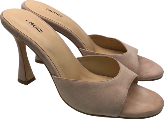 L'Agence Nude High Heel Mules UK 7 EU 40 👠