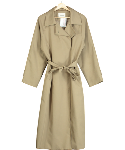 vergamot Beige Belted Hidden Button Trench Coat UK S/M