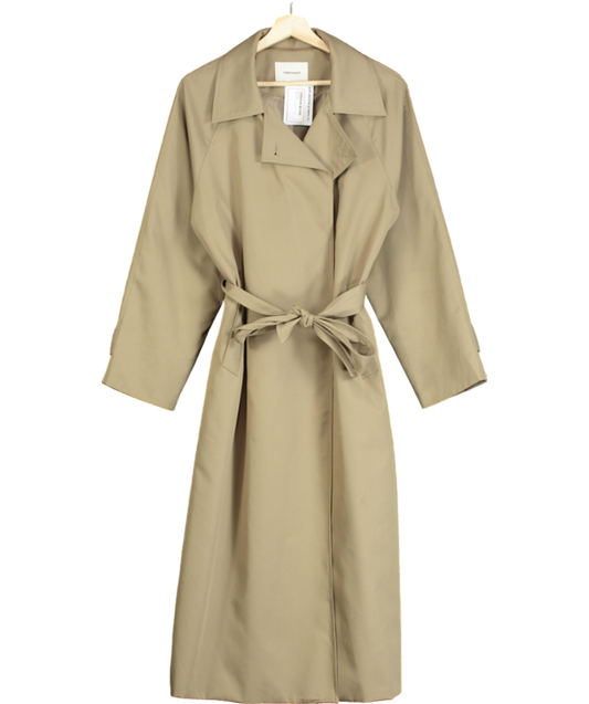 vergamot Beige Belted Hidden Button Trench Coat UK S/M