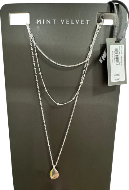 Mint Velvet Silver Fine Triple Layer Necklace