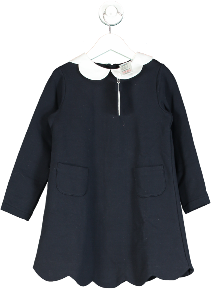 Jacadi Navy Coline Long Sleeve Dress 6 Yrs