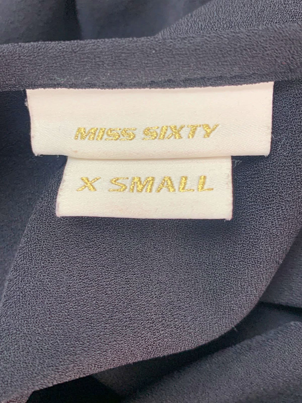 Miss Sixty Black Ruched Dress XS