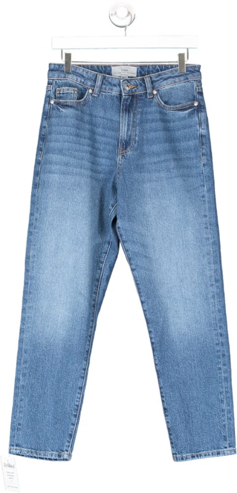 New Look Blue Tori - Slim Fit Mom Ankle Grazer Jeans UK 8