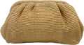 REISS Beige Gia Raffia-effect Clutch Bag In Natural