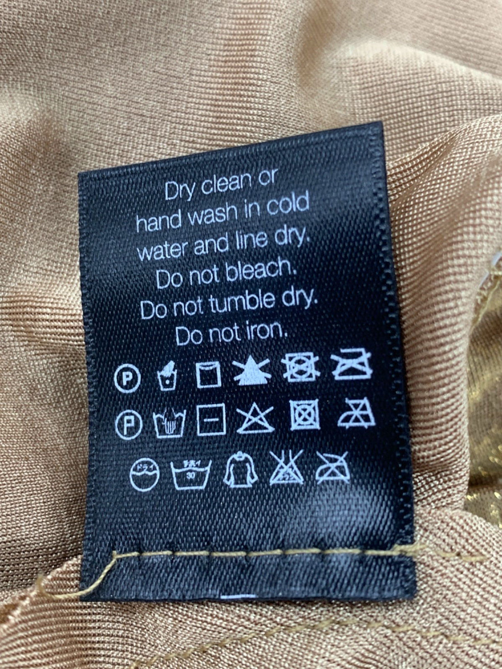 Norma Kamali Gold Metallic Drape Skirt UK M