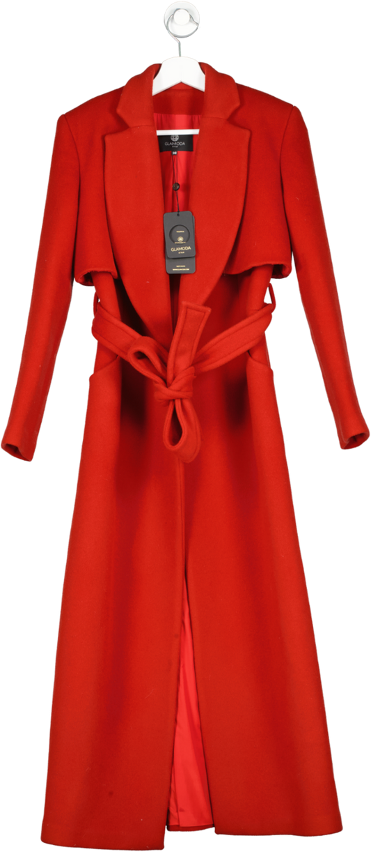 glamoda Red Wool Trench Coat W38