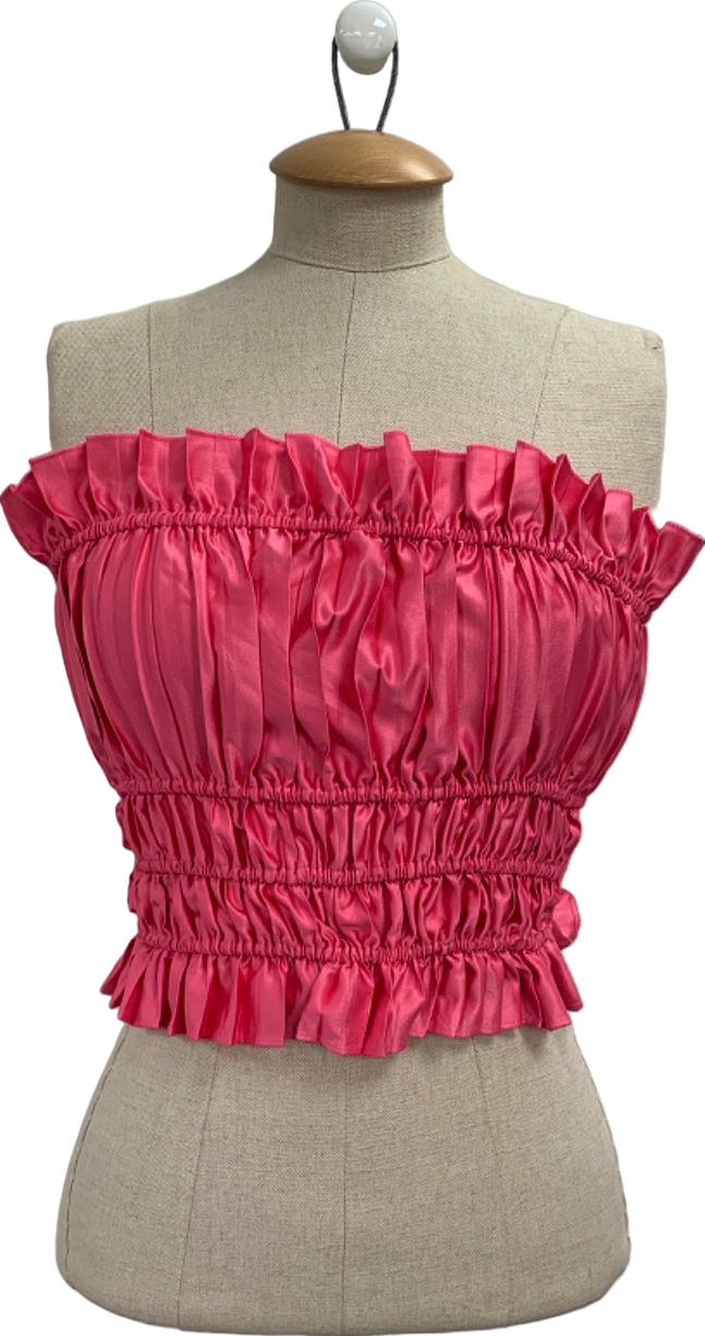 Gini Pink Sleeveless Ruched Top UK 8