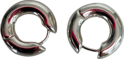 pilgrim Metallic Aica Chunky Hoop Earrings Silver-plated