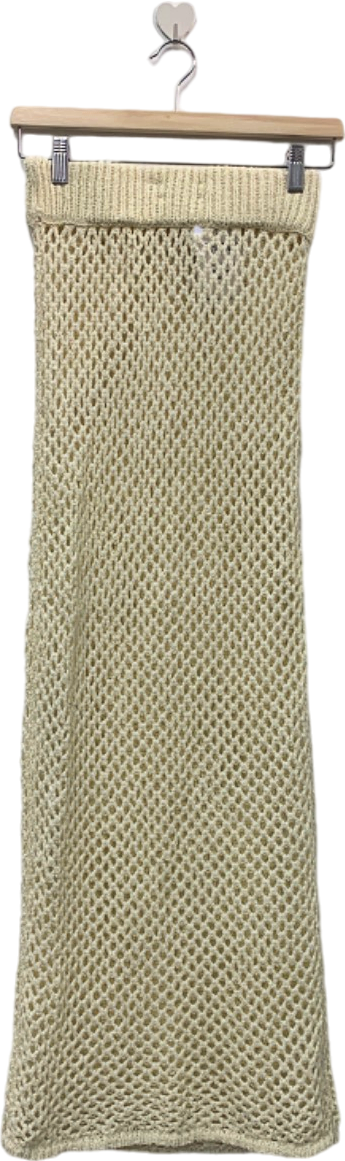 Monday Cream Crochet Knit Skirt Size P