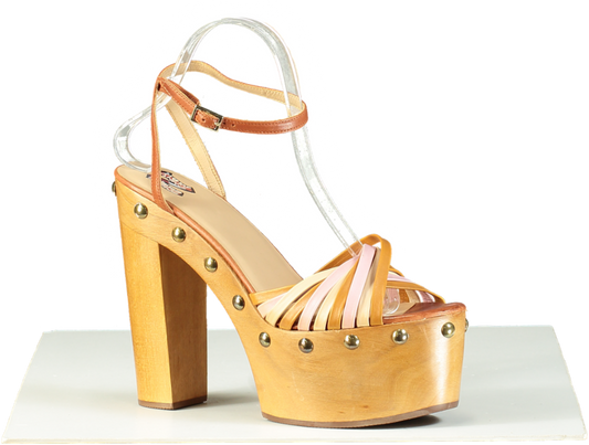 Tommy Hilfiger Tan Zendaya Platform Heels UK 7