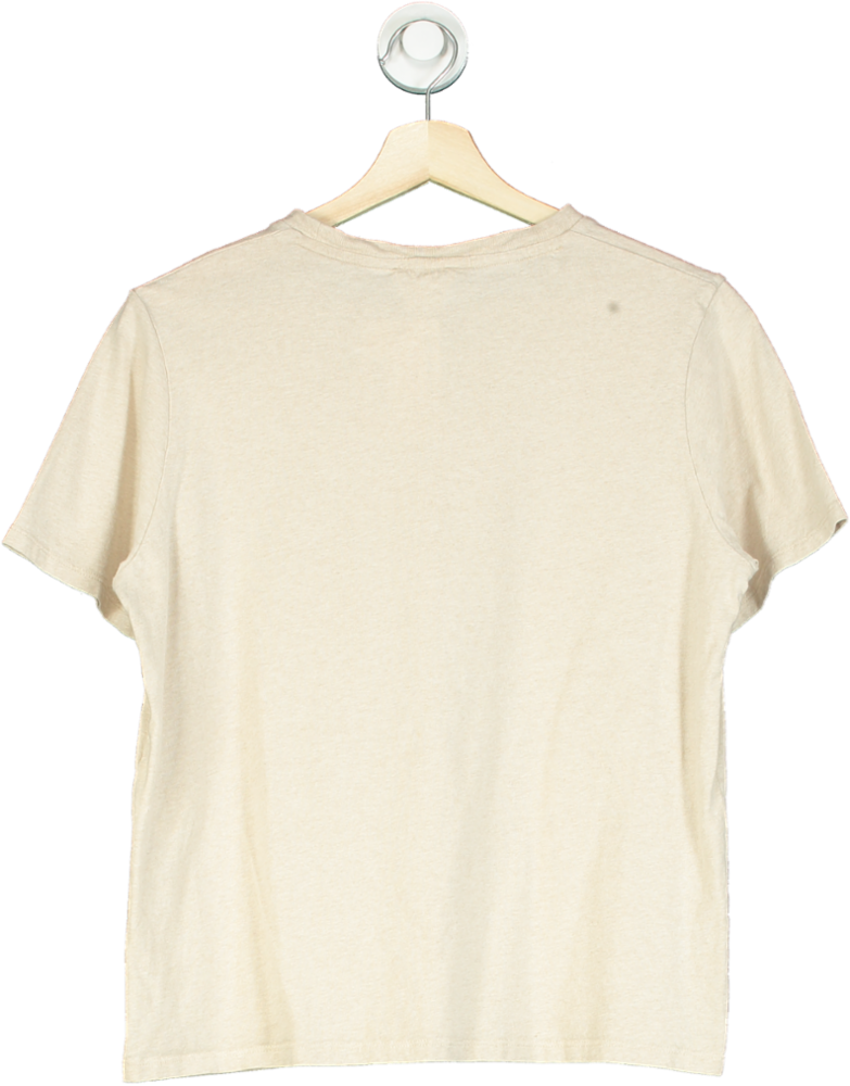 Reiss Beige Basic T-Shirt UK M