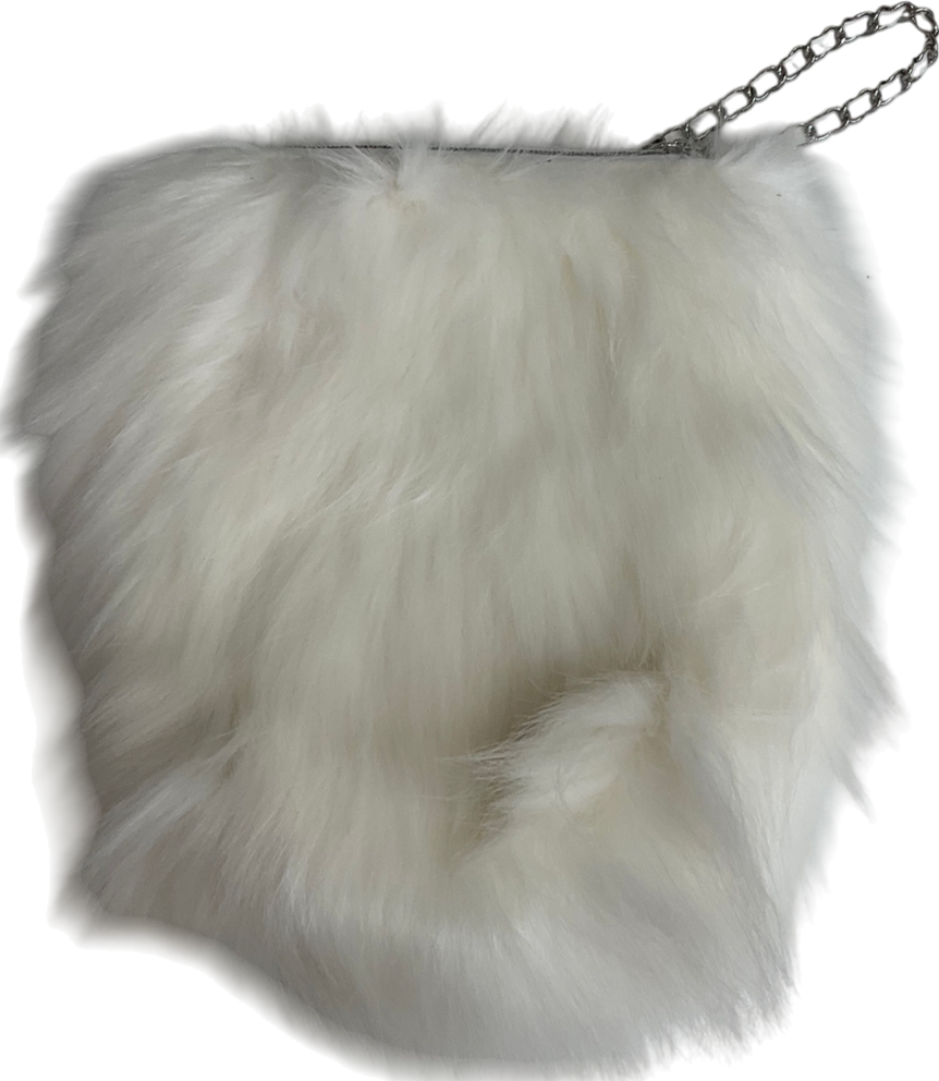 Huda Beauty White Icy Nude Bag