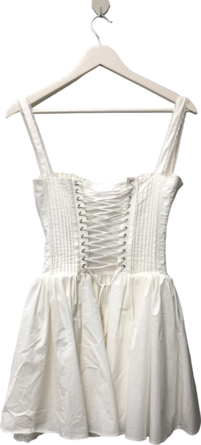 House of CB Pietra White Corset Mini Dress UK S