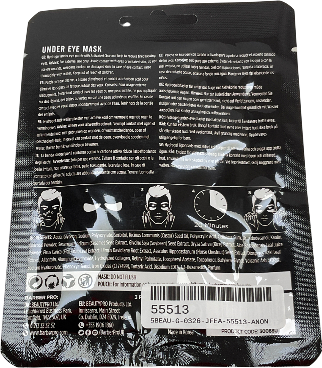 Beauty Pro Under Eye Mask With Activated Charcoal & Volcanic Ash One size