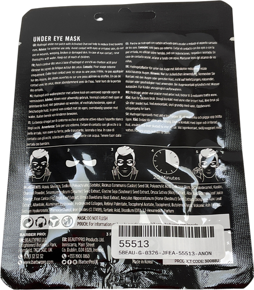Beauty Pro Under Eye Mask With Activated Charcoal & Volcanic Ash One size