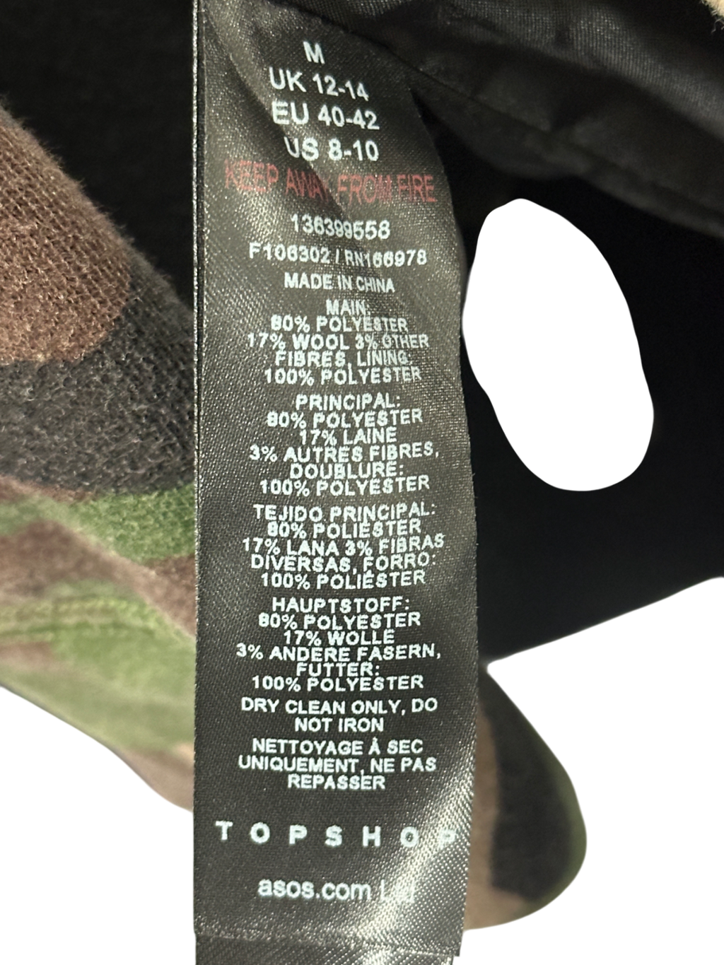 Topshop Brown Heritage Check Blazer UK M