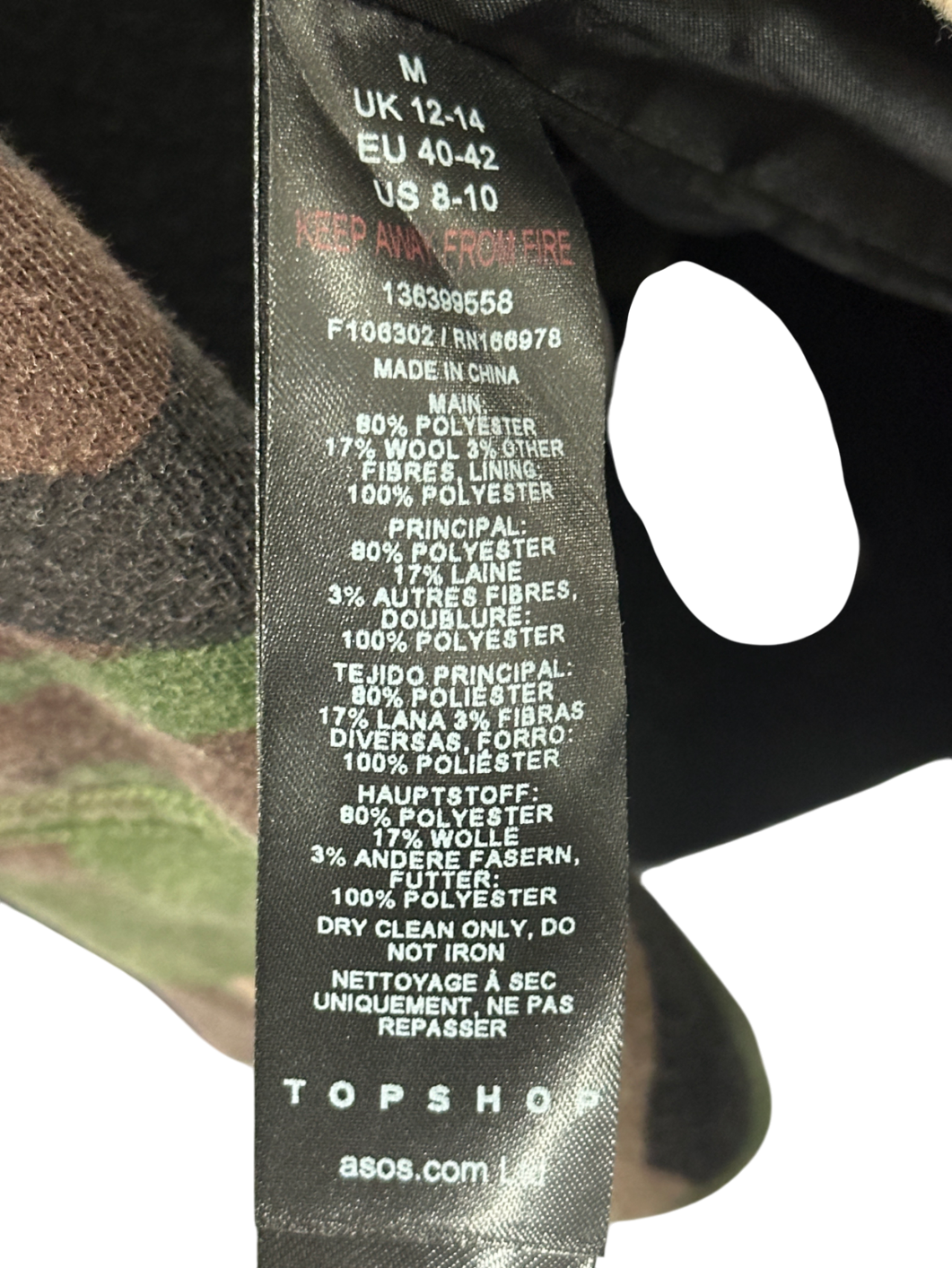 Topshop Brown Heritage Check Blazer UK M