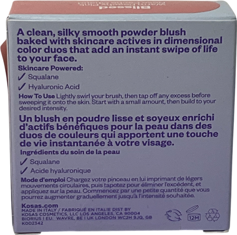 Kosas Blush Is Life Baked Dimensional + Brightening Blush Blissed 4.5