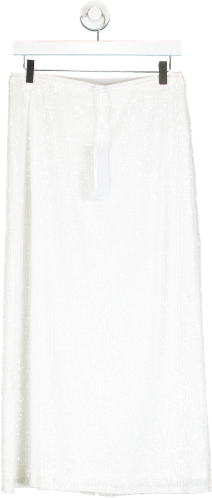 The White Company White Sequin Skirt UK 10