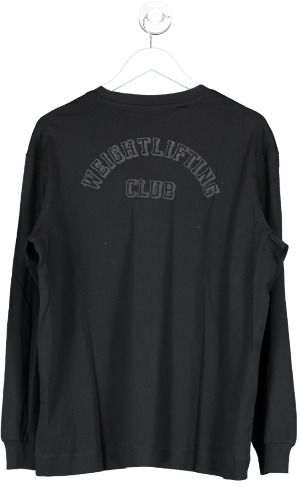 gymshark Black Weightlifting Division Oversize T Shirt UK M