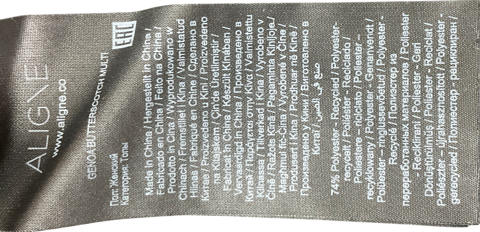 Aligne Multicoloured Genoa Patchwork Knitted Jumper UK M