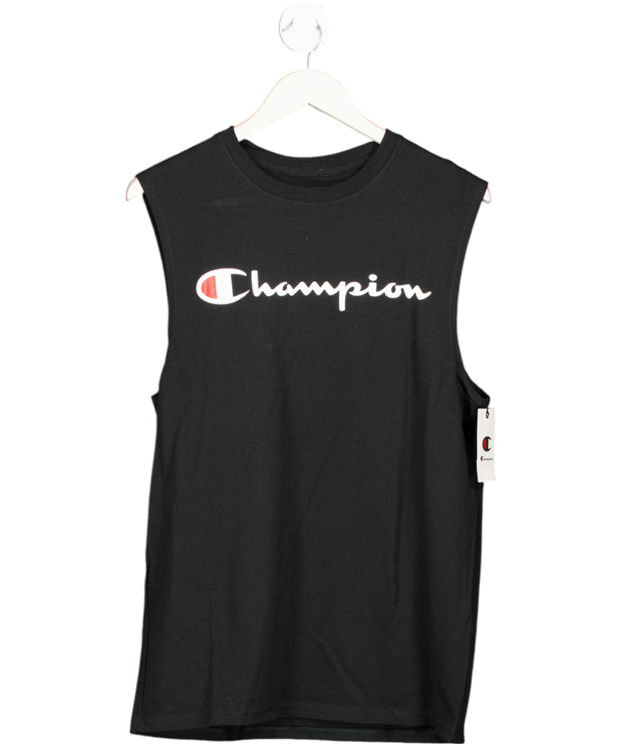 Champion Black Sleeveless Muscle Fit Top UK S