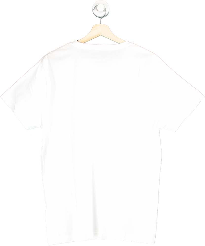 GANT White Embroidered Logo SS T-Shirt SIZE L