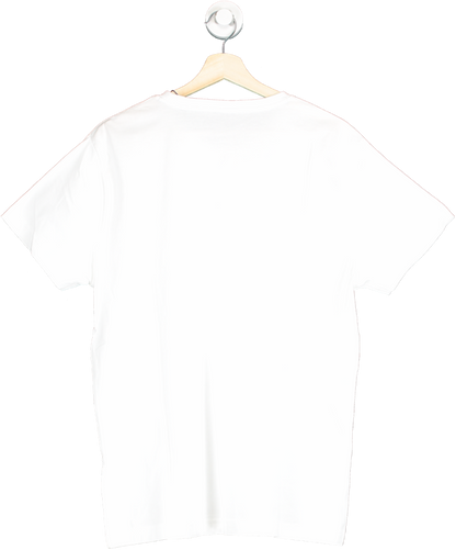 GANT White Embroidered Logo SS T-Shirt SIZE L