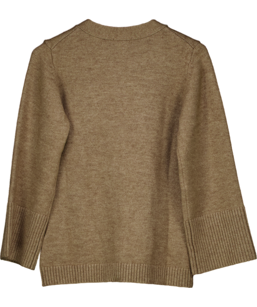 PRETTY LAVISH Brown Autumn Knit Cardigan UK S