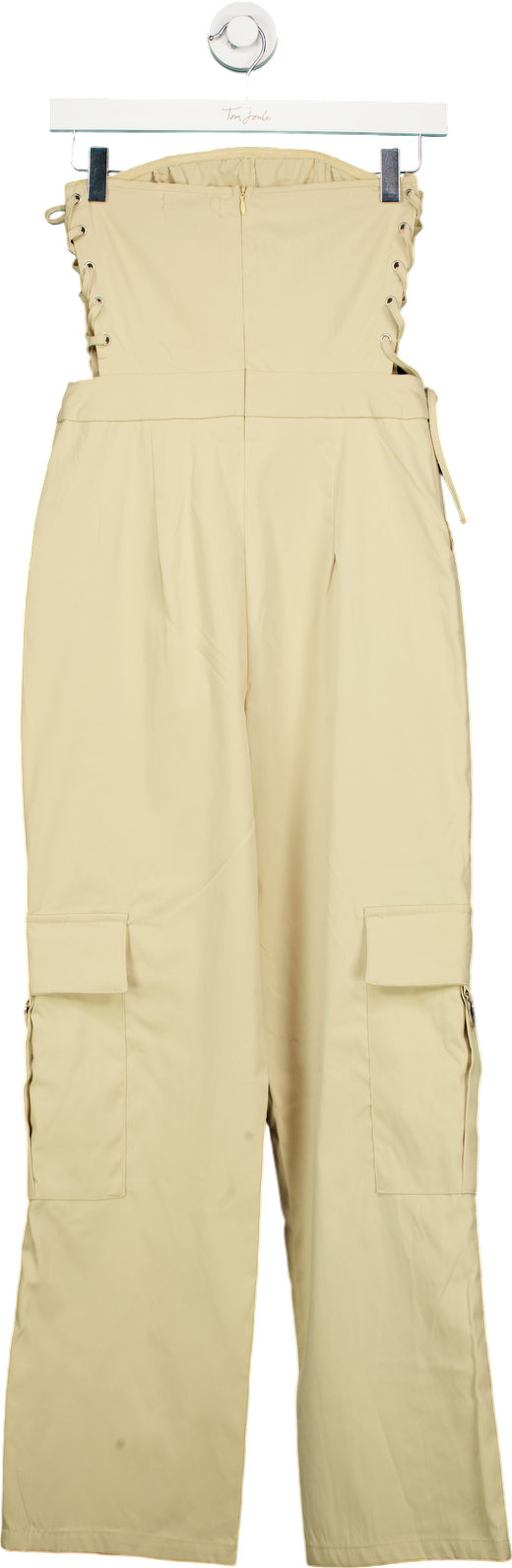 PrettyLittleThing Beige Cargo Trousers UK 6