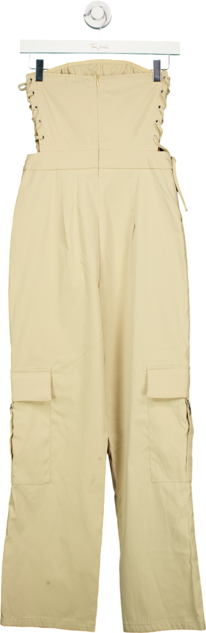 PrettyLittleThing Beige Cargo Trousers UK 6