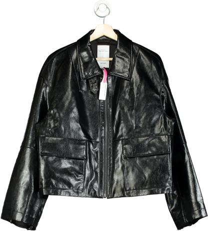 Fabrique Black Leather Jacket UK M