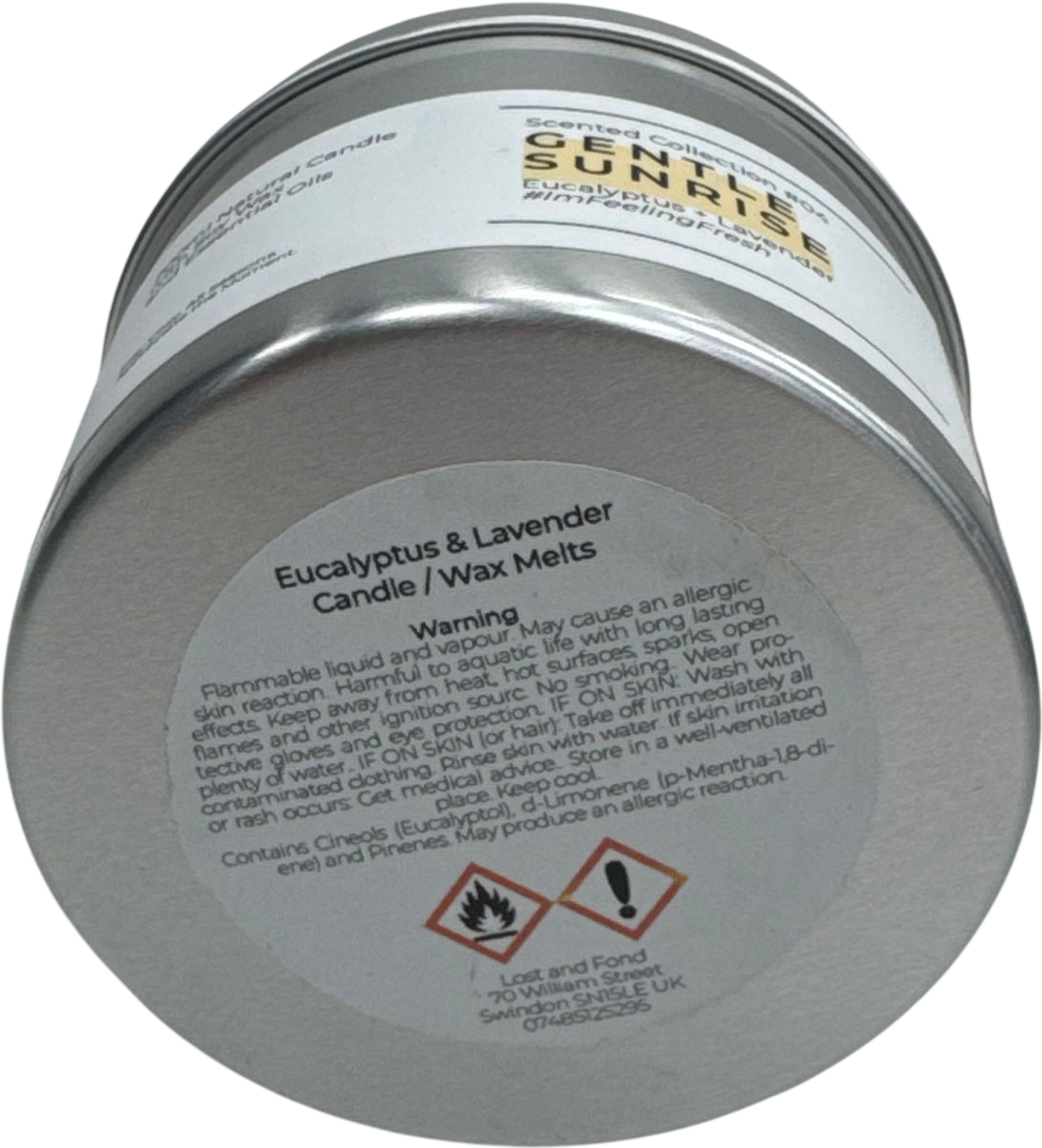 Lost + Fond White Gentle Sunrise. Eucalyptus Essential Oil Lavender Soy Candle One Size