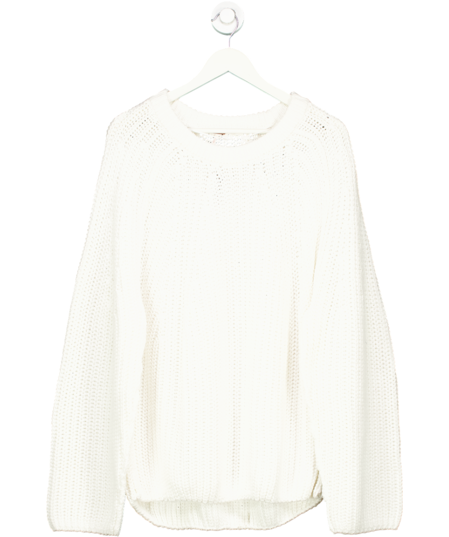 Free People White Take Me Home Sweater UK XL