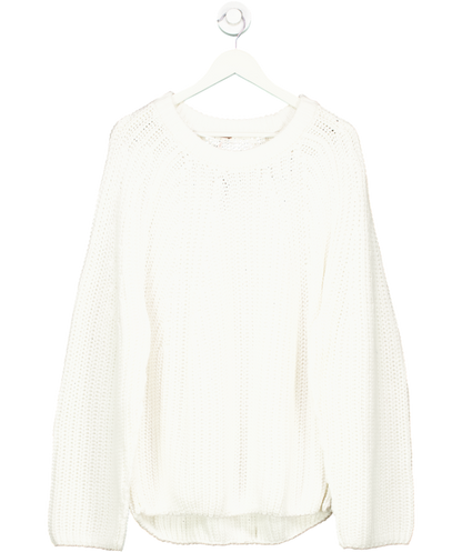 Free People White Take Me Home Sweater UK XL