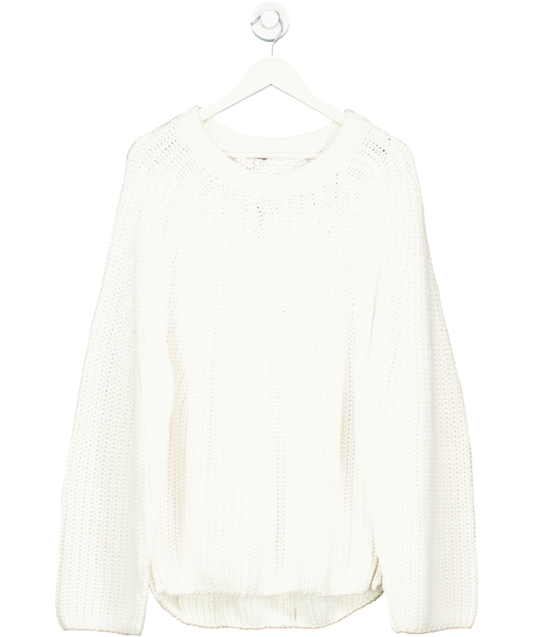 Free People White Take Me Home Sweater UK XL